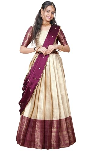 Image of Fabcartz Tranding South Indian Pattu Lehenga Choli For Women