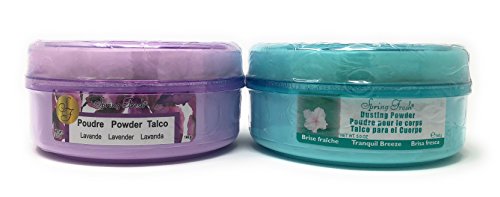Belcam Bath Therapy Spring Fresh Dusting Powder Lavender (5 Oz) Bundle With Tranquil Breeze (5 Oz) #TOP1