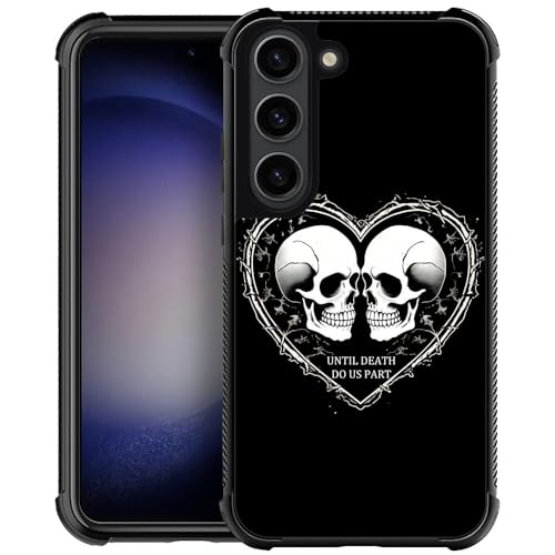 Goodsprout Compatible with Samsung Galaxy S23 Plus Case,Couple Skeleton Love Amazing Pattern Design Shockproof Anti-Scratch Hard PC Back Case for Samsung Galaxy S23 Plus Case