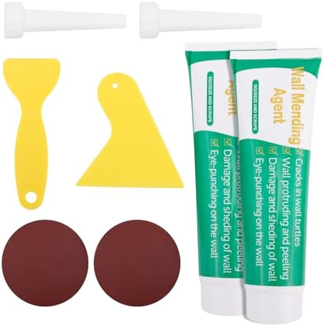 Drywall Repair Kit, Wall Mending Agent with Scraper Sandpaper & Nozzle Extender Spackling Filler for Holes Cracks Walls & Ceilings