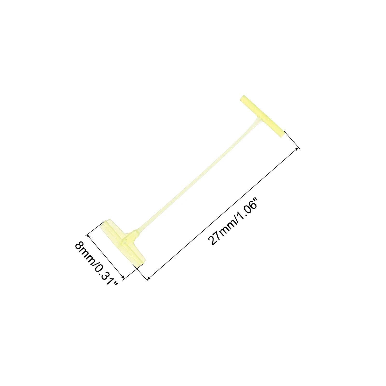 3000 pezzi di fissaggio standard per etichettatura, in plastica, prezzo normale, per etichette per indumenti, etichette (giallo, 25 mm)
