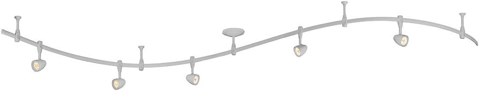 Hampton Bay 8 ft. Silver 5-Light Integrated LED Flex Track Lighting Kit