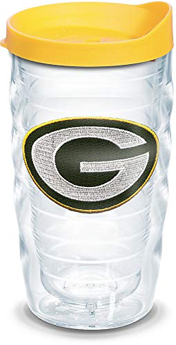 Tervis Made in USA Double Walled NFL Green Bay Packers Insulated Tumbler Cup Keeps Drinks Cold & Hot, 10oz Wavy, Primary Logo