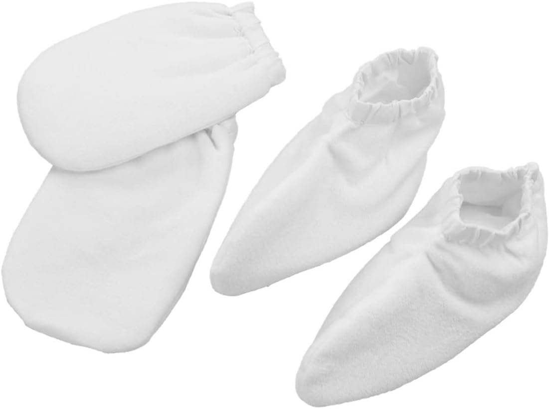 minkissy 2pairs Paraffin Wax Gloves for Overnight Moisturizing Spa Heat Therapy Mitts Cover Treatment Mitts