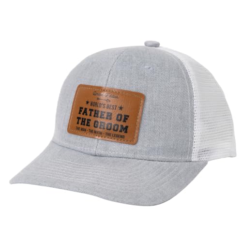 Image of Men's Hat Gifts - Men Cap Gifts for Christmas Father's Day Birthday Trucker Hat Leather Pattern Baseball Cap