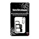 Nano SIM und Micro SIM Karten Adapter Set für Smartphone, Handy und Tablet: 4 in 1 Komplett Set, Mini Set mit Klicksicherung, 100% passgenau, Nano zu Micro, Nano zu Standard, Mikro zu Standard