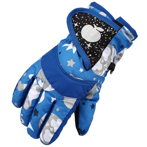 Image of UTOWO Kids Winter Cold Weather Ski Gloves Boy-Girl Warm Windproof Snow Gloves for Snowboarding Sledding Cycling Toddler 3-6T