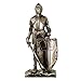 Crusader Knight Statue Silver Finishing Cold Cast Resin Statue 7" (8718)