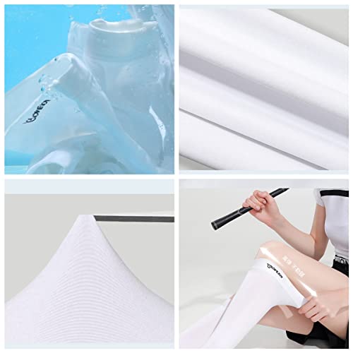 Image of Golf Sun Protection Socks UPF50+ Overknee Stocking Ice Silk Breathable Cool Socks for Women School Outdoor Sports