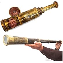 Spyglass Telescpe - Functional Pirate Style Spyglass for Boys & Men Gifts