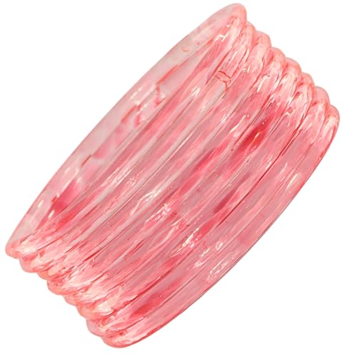 Image of ZULKA Designer Plain Glossy Glass Kada Set For Women & Girls With Diamond Cut Design | Fancy Designer Glass Bangles | Traditional Chudi | Kanch Ki Churi | Stylish Glass Kada For Wedding - Set Of 8