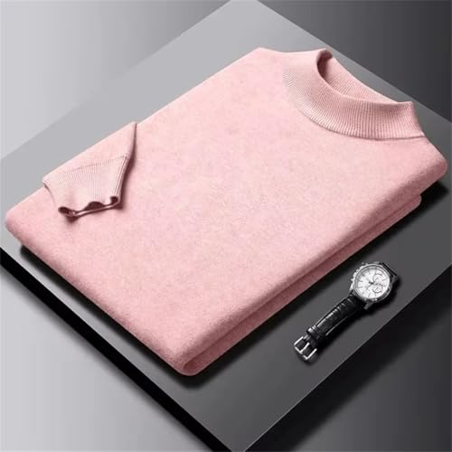 Men's Half Turtleneck Pullover Sweaters Long Sleeve Streetwear Breathable Knitted Sweater 5