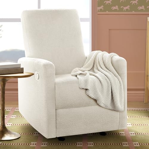 Image of Delta Children Dove Recliner Chair – Manual Recliner with 2 Positions and Glide Motion - Greenguard Gold Certified, Pearl Boucle