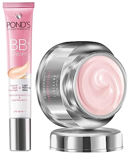 Image of Lakme Absolute Perfect Radiance Skin lightening /Brightening Night Creme 50 g And Pond's White Beauty BB+ Fairness Cream 01 Original, 18 g
