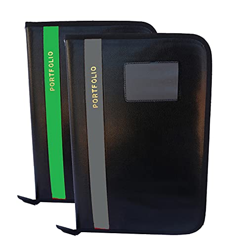 Kopila Professional Portfolio 20 Leef’s A4 & FS Document Bag,Certificate,Excutive File Folder Set of-2 Green & Grey