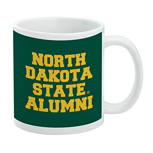 North Dakota State Bison Alumn Ceramic Coffee Mug, Novelty Gift Mugs for Coffee, Tea and Hot Drinks, 11oz, White
