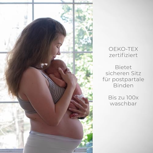 ABENA Fixierhosen Super 3er-Pack, Größe M, OEKO-TEX zertifizierte Fixierhosen für Wochenbett- oder Inkontinenzeinlagen. Nahtlos, atmungsaktiv und waschbar. Postpartale Unterhosen.
