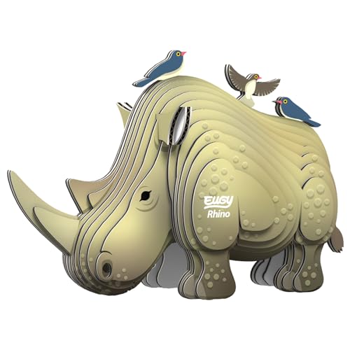 EUGY 076 Rhino Eco-Friendly 3D Paper Puzzle
