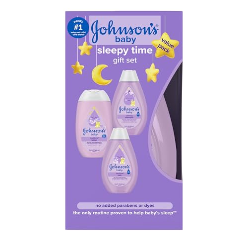 Johnson's Baby Sleepy Time Gift Set with Calming Bedtime Bath, Bedtime Lotion & Calming Shampoo, Baby Bedtime Essentials with Relaxing NaturalCalm Aromas, Hypoallergenic, 3 Items - Image 6