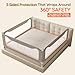 colorfarm King Size Toddler Bed Rail 3 Pack Bed Rails Guard with Safety Lock - Adjustable Bedrails Bed Fence for Infant Baby Toddlers Child (78.7x78.7x74.8)