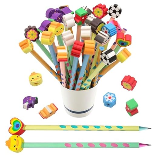 ZOCONE 40 Piezas Lapices Niños Divertidos HB Lápiz con 40 Goma de Borrar de Dibujos Animados Lápices de Madera Kawaii Lapices Infantiles Triangular HB Lápices Divertidos para Niños Regalo Colegio | Ya disponible en tu tienda friki favorita! En mundofriki.es!