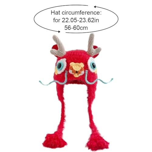 Gorro de dragón de dibujos animados para paseos en el frío 7