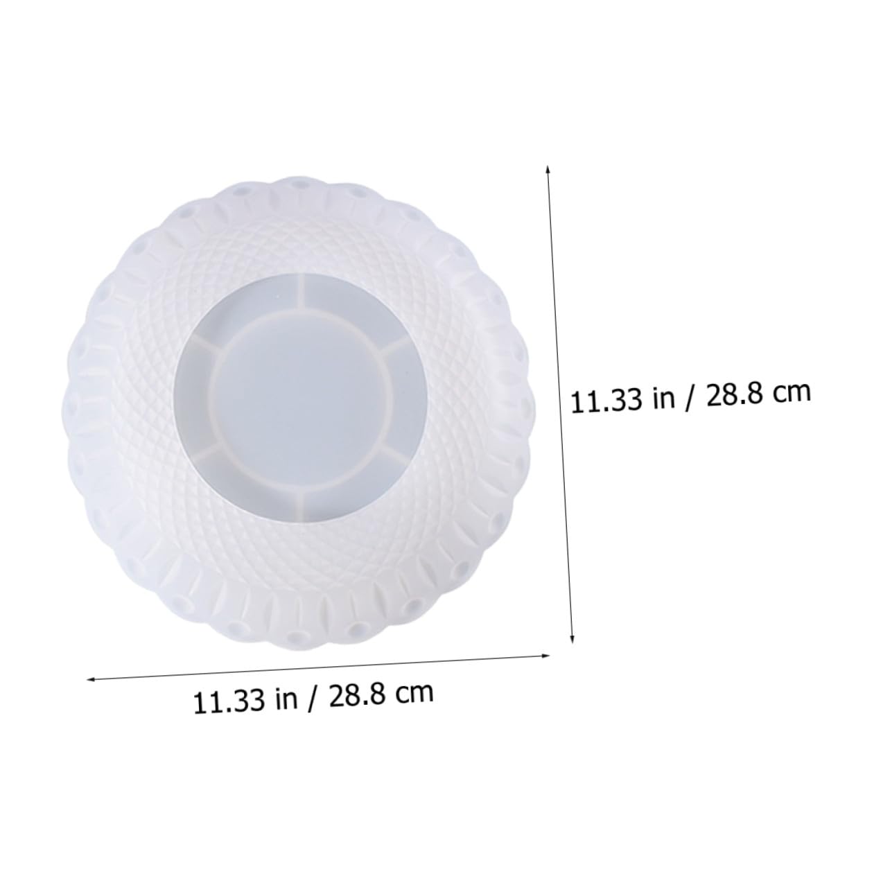 Molde de Silicona para Bandeja de Fruta DIY Molde para Platos Diseño de Encaje para Almacenamiento de Snacks Artesanal Reutilizable y Fácil de Limpiar