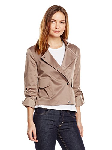 Veste légère d'automne coupe-vent ajustée avec col motard