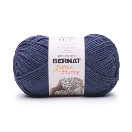 Image of Bernat Softee Chunky BB Faded Denim Yarn - 1 Pack of 14oz /400g - Acrylic - #6 Super Bulky - 431 Yards - Knitting /Crochet