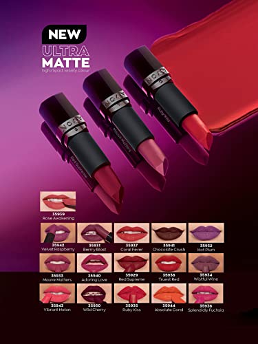 Image of Avon Ultra Perfectly Matte Lipstick - Ruby Kiss | Velvety Matte Finish | Suits to all skin tones - 4gm