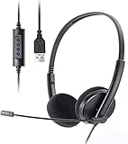auriculares con microfono ps4 sony 💙【Controles de audio】Plug and Play, no se necesitan controladores para PC, computadora, computadora portátil, Mac... dispositivos compatibles con USB. Este auricular USB para PC con cable está diseñado con un controlador de volumen. Puede silenciar fácilmente su voz y la de los demás, y ajustar el volumen de la llamada con el botón "+" o "-".