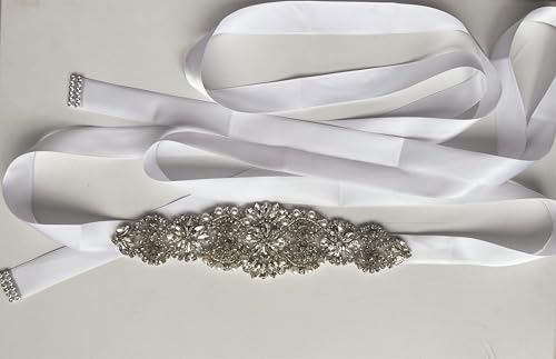 BRT Bearingshui Rhinestone Bridal Belt 2Pcs, Wedding Dress Belt Bridesmaid Sash Belt for Women Formal Evening Dresses2