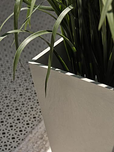 Veradek V-Resin Indoor/Outdoor Taper Planter (Gray, 30 Inch - 2 Pack) #TOP5