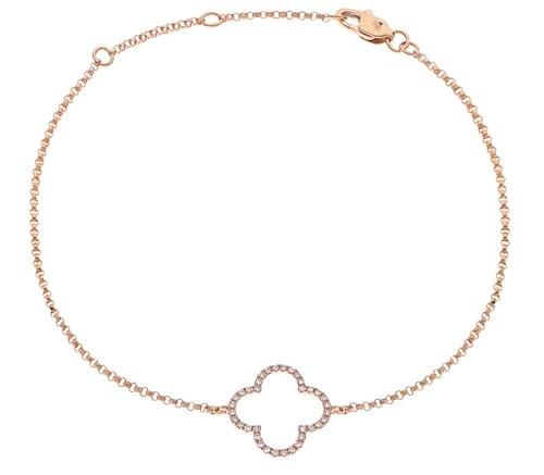 PERORNO Bracelet Femme Argent 925 et Nacre Rose Élégant Sophistiqué Taille Mediano - Bijou en Argent Sterling 925 avec Perle de Mère