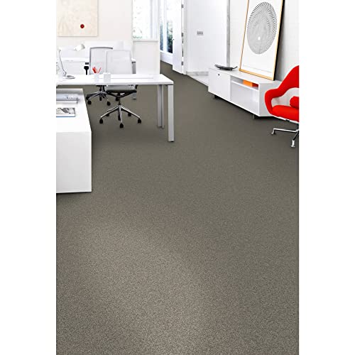 Image of Mohawk Basics 24 inch x 24 inch Berber (Loop pile), 0.07 inch Pile Height, Carpet Tile, PET Fiber, Dime Color, (1 Tile)