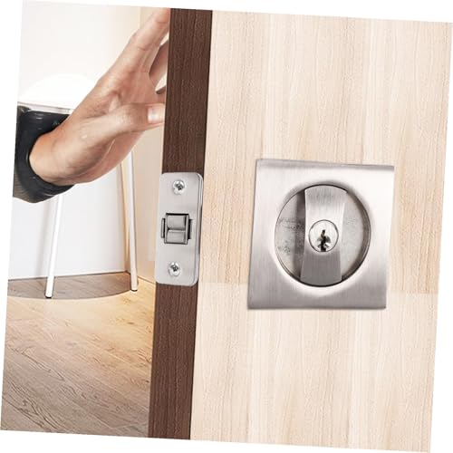 Set de Cerradura para Puerta Corrediza con Llaves Diseño Moderno y Privacidad Invisible Acabado Duradero para Dormitorios y Baños miniatura 6