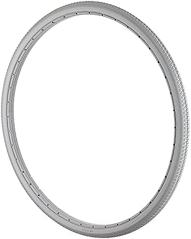 24" PU Solid Wheelchair Tyre - Grey - 24x1 3/8 - Puncture Proof - Set of 2 Tyres