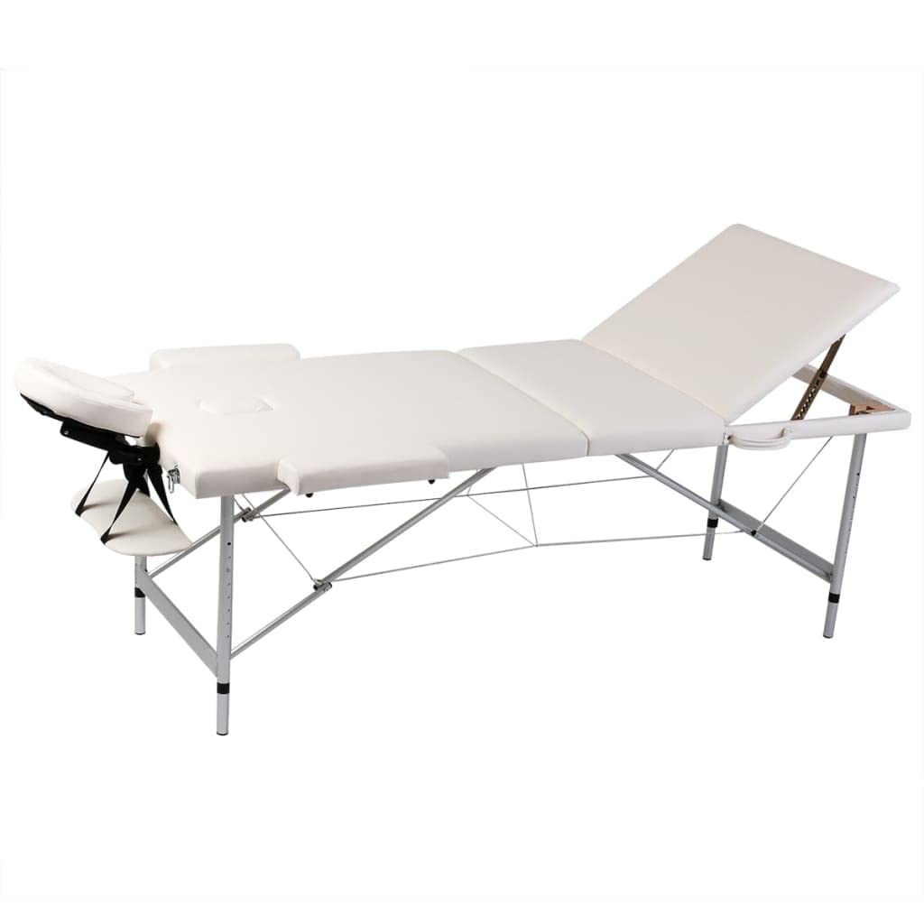 Generisch Massagetisch mit Aluminiumrahmen, faltbar 3 Zonen Creme-Weiß,Gesundheit & Schönheit,Körperpflege,Massage & Entspannung,Massagetische,15.85KG,110089