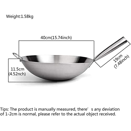Wok de acero inoxidable de 36 cm miniatura 4