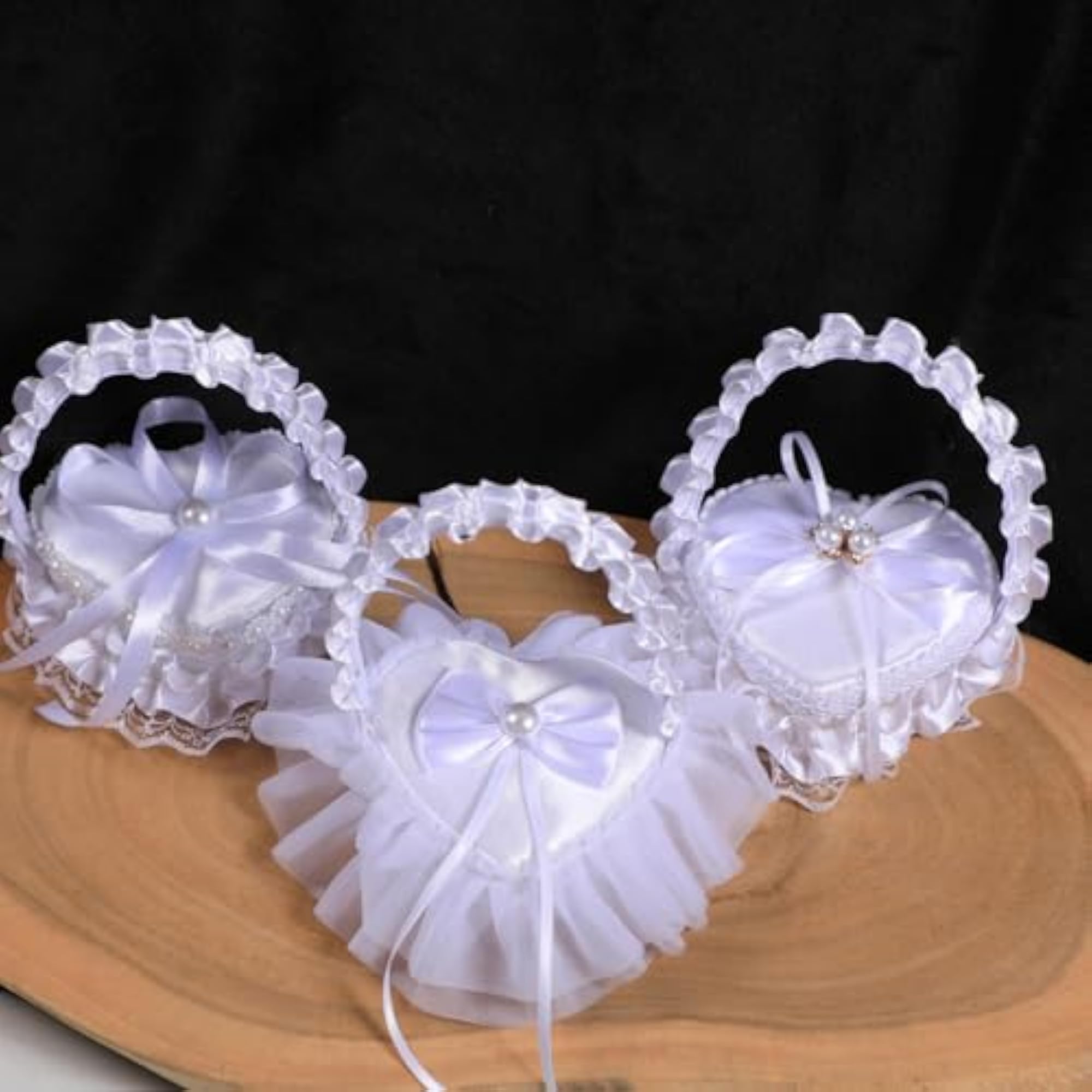 Wedding Ring Bearer Box Lace Ring Holder for Bridal Shower