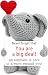 BackURyear Elephant Gifts for Women Men, Cute Inspirational Birthday Graduation Gift for Daughter Son Him Her Friends Coworkers, Thank You Present for Mom Teacher Boss, Mini Crochet Elephant