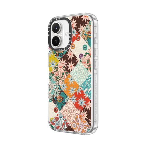 CASETiFY Capa transparente para iPhone 17 [não amarela/Magsafe/2 m. Proteção contra quedas de grau militar 3X] – Patchwork SARILMAK – Transparente