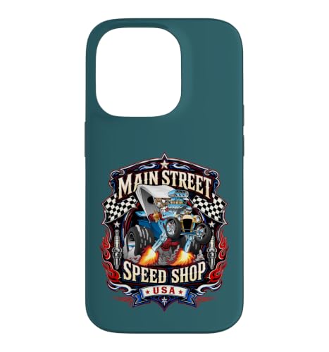 Main Street Speed Shop USA �z�b�g���b�h �h���b�O�X�^�[ �J�[�f�U�C�� �X�}�z�P�[�X iPhone 14 Pro �p