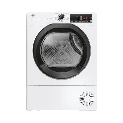 Hoover H-DRY 350 Freestanding Heat Pump Inverter Tumble Dryer, 9 Kg, Class A+++, Wi-Fi & Bluetooth, Four Drying Levels, Aquavision & Advanced Care, White, 59.6x60.4x85 cm - HRE H9A3TBE-80/N