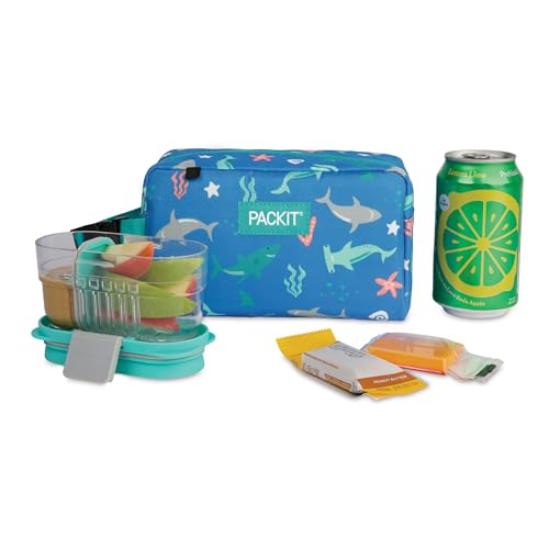 Image of PackIt Freezable Snack Box, Sea Shark, Medium (Pack of 12)