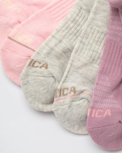 Image of Nautica Womens No Show Socks Moisture Wicking Low Cut Athletic Socks 6 Pack | Moisture Wicking Dri-Motion Fabric, Cushioned Key Areas, Banded Arch Support, No Show Low Cut, Shoe Size 4-10