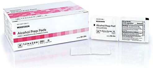 Alcohol Prep Pad McKesson Isopropyl Alcohol, 70% Individual Packet Medium Sterile
