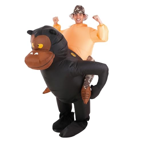 AirSuit® Déguisement Gonflable Singe | Costume Gonflable Gorille | Qualité Premium | Taille Adulte 160 à 190cm | Polyester | Agréable à Porter |...