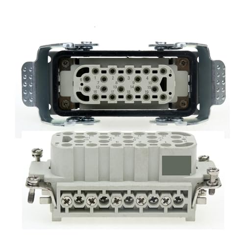 Conector rectangular HDC-HE-020 contra caídas de tensión en automatización de 16A 6