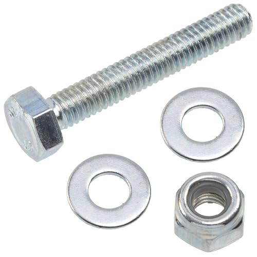 AERZETIX - AERZETIX - Kit de 25 boulons M4x25 mm à tête hexagonale + 50 rondelles + 25 écrous autobloquants hexagonaux M4 pour assemblage bricolage et fixation légère | en acier